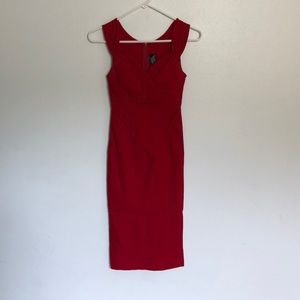 Red retro style dress